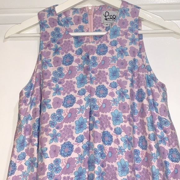 Lilly Pulitzer purple floral vintage dress size 4 cotton fabric - Picture 5 of 12
